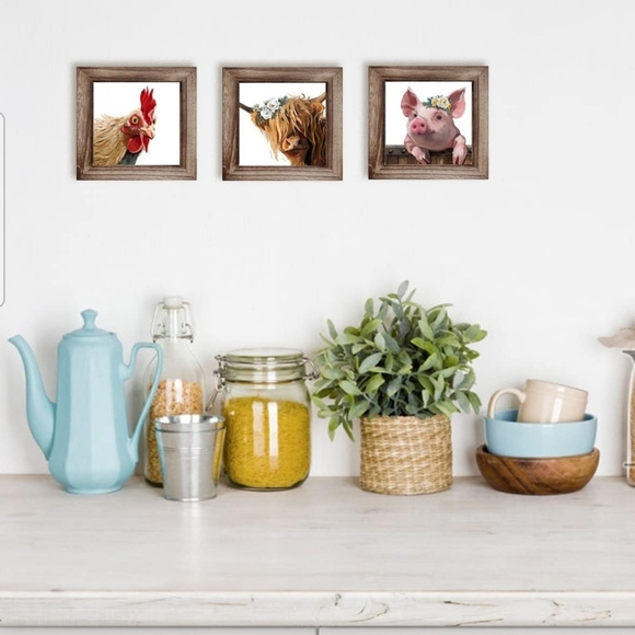 Farmhouse interchangeable canvas prints with 3 frames - Picture 6 of 6